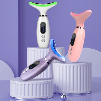 LED Gesichts- & Halsmassager – Hautstraffend mit Lichttherapie